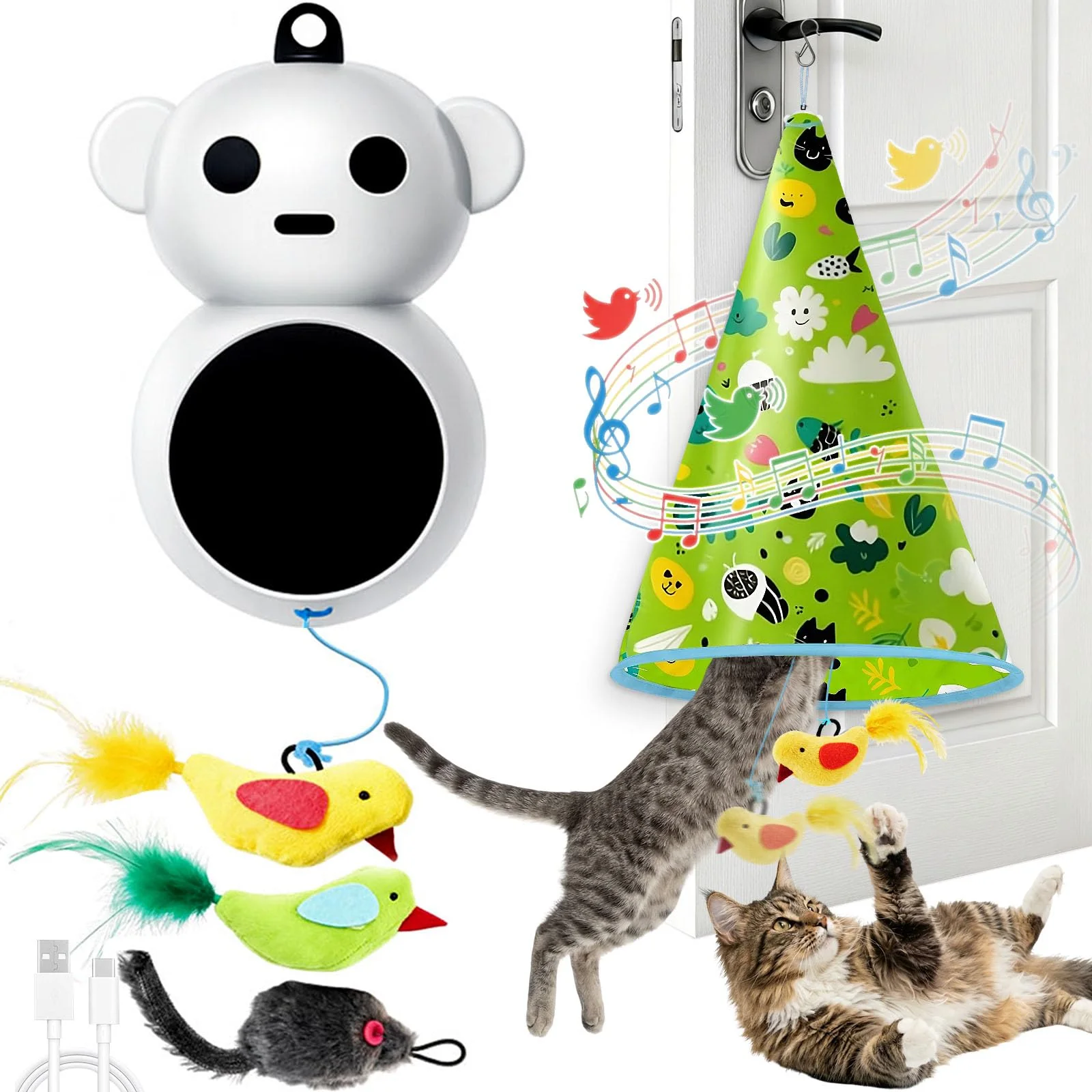 Safe Catpick joy Interactive Cat Toy – 2-in-1 Hide Seek Puzzle with Chirping Bird Sound Specialty