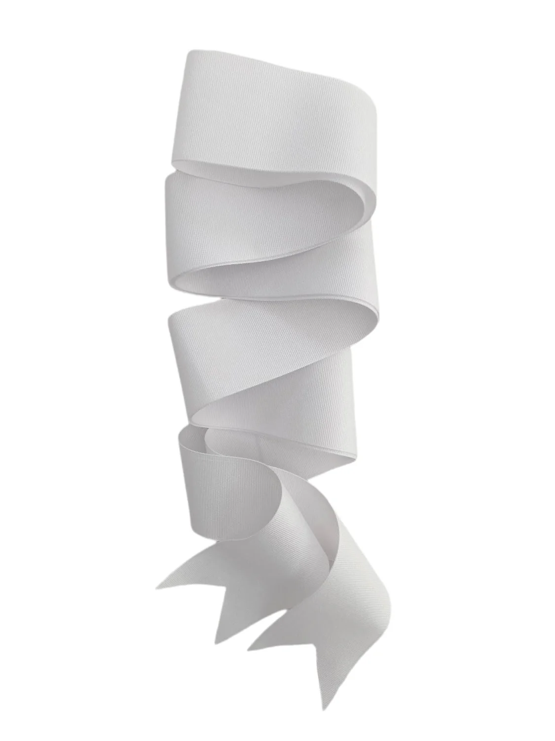 Modern Ruban gros-grain blanc – Long Powerful