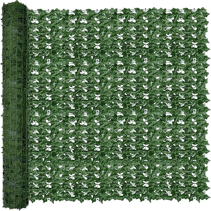 Smart Artificial Fence Privacy Screen 6FT x 20FT UV-Anti Faux Greenery Backdrop Ivy Chain Link Shades Panels for Patio Balcony Garden Deck Backyard Indoor Outdoor Green Wall DecorAbout ThisOverview