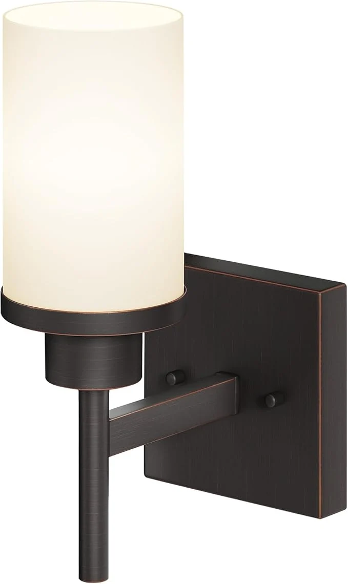 Trusted Wall Lights Over Mirror Bathroom Vanity Light Fixtures with White Frosted Glass Wall Sconce for Porch Hallway Entrance Oil Rubbed Bronze T001ORB-L1About ThisOverview Original Design