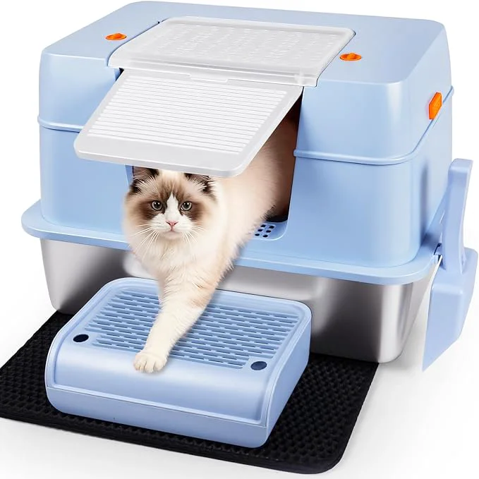 Fine Crafted Vivifying Stainless Steel Litter Box Fast