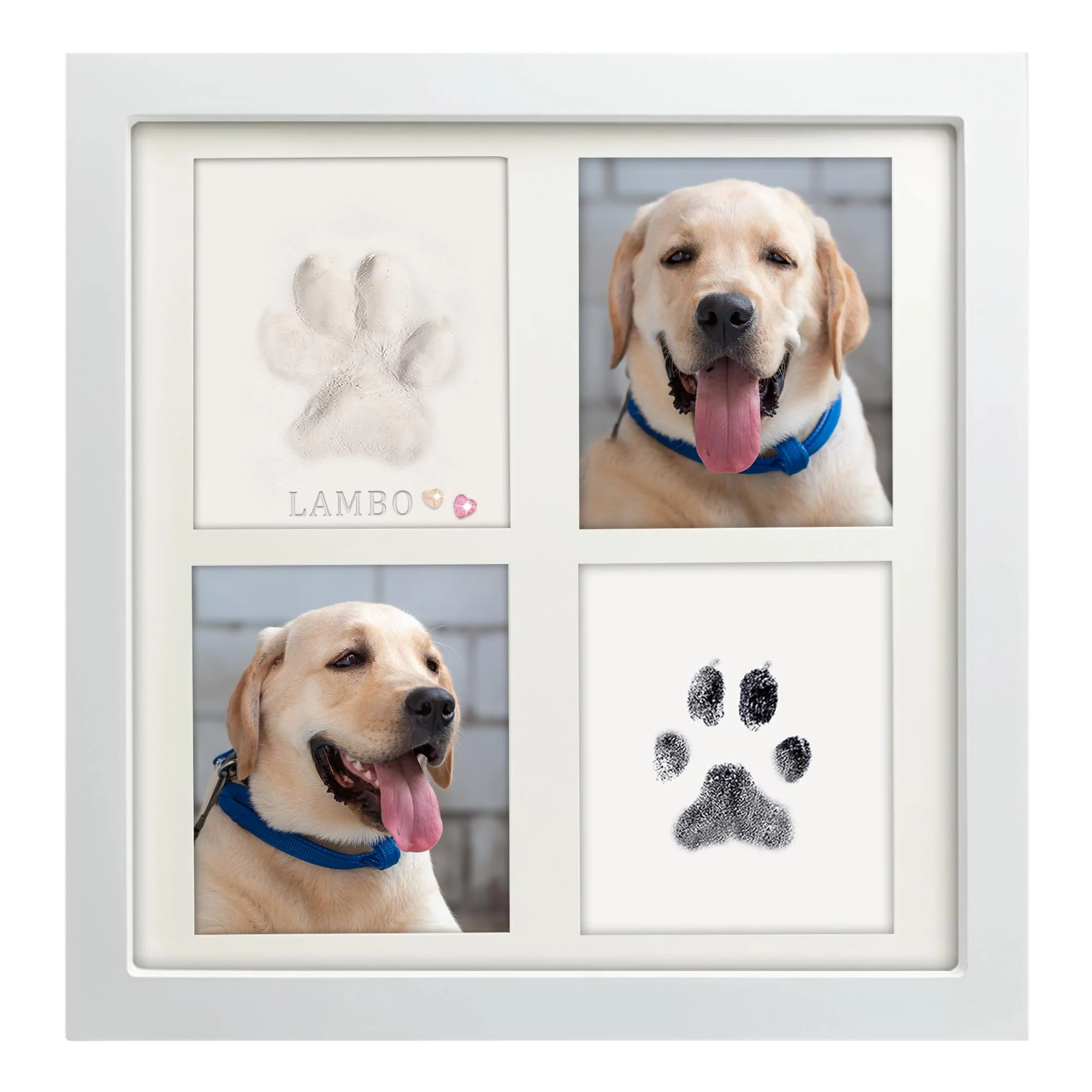 Dependable MYPAWLETS Ink Clay Paw Print Kit for Dogs Cats Clean-Touch Ink Pad Soft Clay Large Paw Print Area Keepsake Frame 1-2 Pets Casual