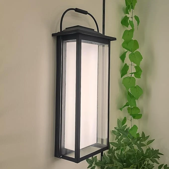 Pure 24 Ht Modern Oversized Outdoor Super Bright Wall Sconce with Built-in 2x20W LED Covered by Milky White Acrylic and Clear Glass Suitable for Big House Extra High Walls and Gates.About ThisOverview Original Design