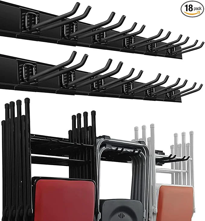 Responsible Wallmaster Garage Storage Organization Wall Mount Garden Tool Rack Organizer Heavy Duty Folding Chair Hangers with 12 Adjustable Hooks 96inch Tracks Max Load 900lbAbout ThisOverview Elegant