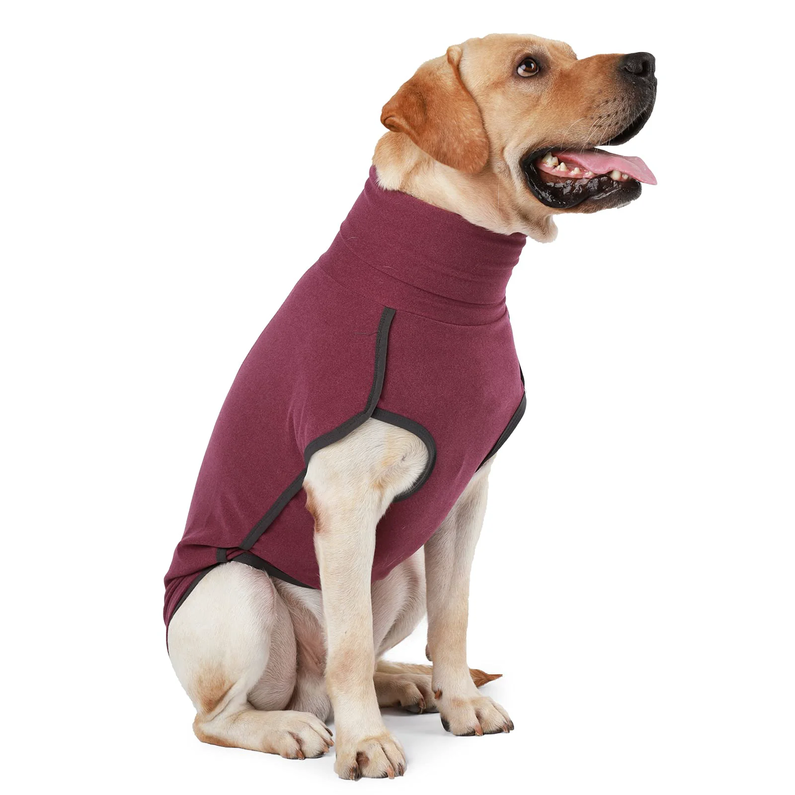 High-Grade Dotoner Dog Sweater Pullover Cold Weather Vest – X-Large Wine Red Indoor Outdoor Wear Fast
