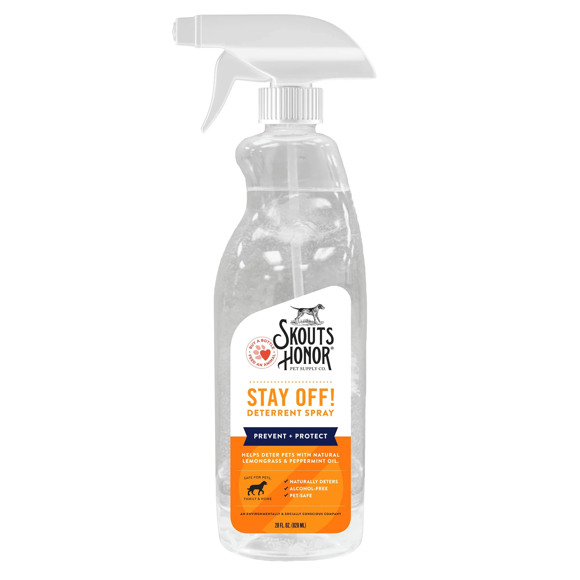 Versatile SKOUT’S HONOR Stay Off Training Aid for Dogs – Natural Lemongrass Peppermint Oils Alcohol- 28 oz Eco-Friendly