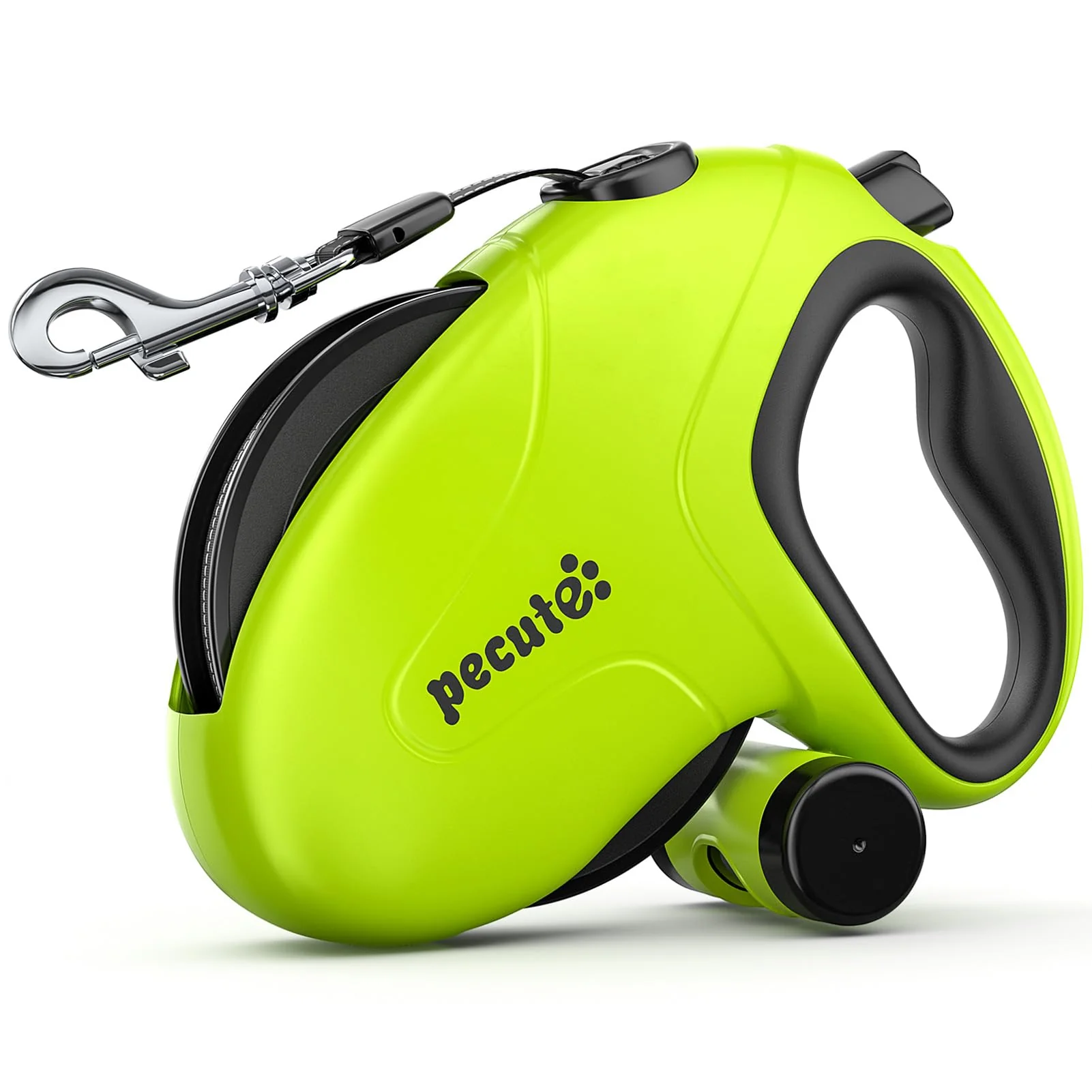 Verified Pecute 26ft Retractable Dog Leash with Poop Bags Holder One-Button Control Reflective Nylon Lead for Medium–Large Dogs Breathable
