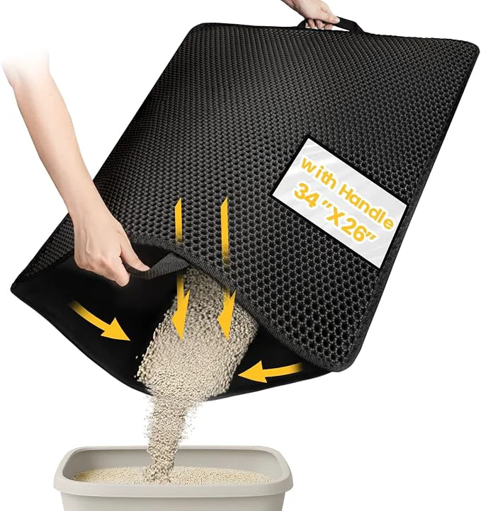 Premium Material Cat Litter Mat Upgrade Super Waterproof Back Layer Litter Box Mat Non Slip Casual
