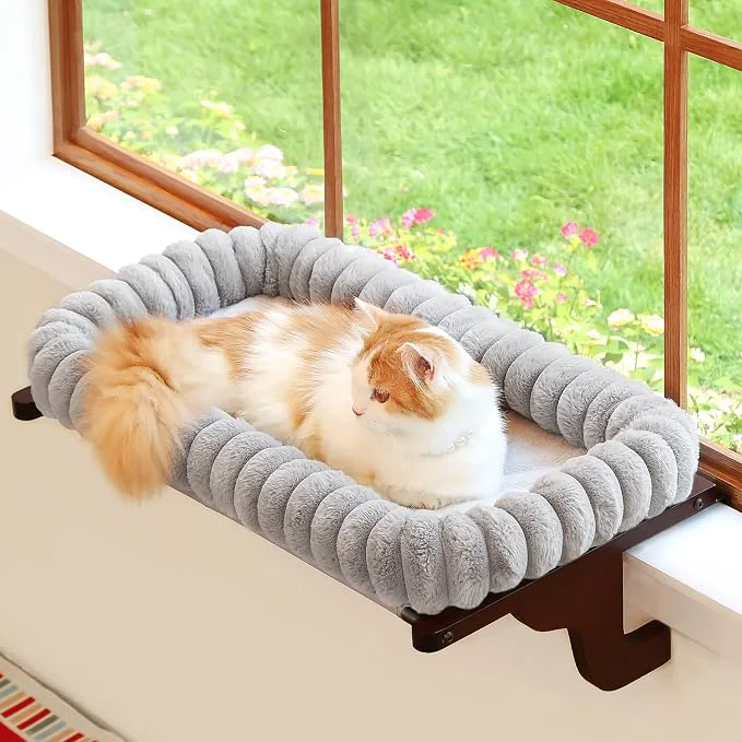 Comfortable Zakkart SnugCloud Cat Window Perch High-Grade