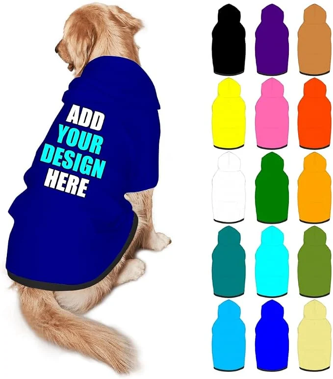 Solid Personalized Dog Hoodie Customized Environmentally Friendly