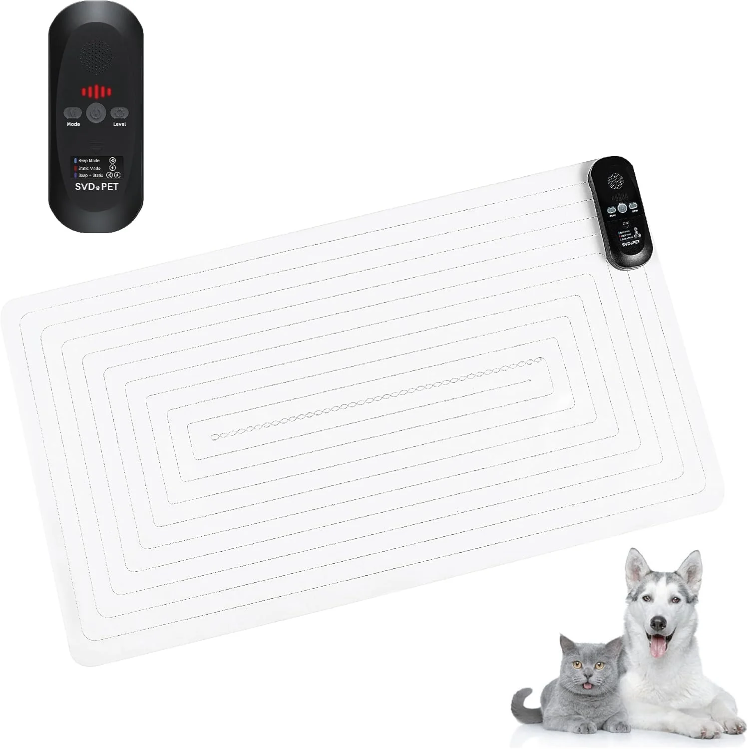 Lightweight SVD.PET Pet Training Mat with Tester 30 X 16 Pet Shock Pad Dogs Cats Electronic Repellent mat for Indoor 3 Training Modes 5 Levels Pet Safe Mode Black Controller Certified