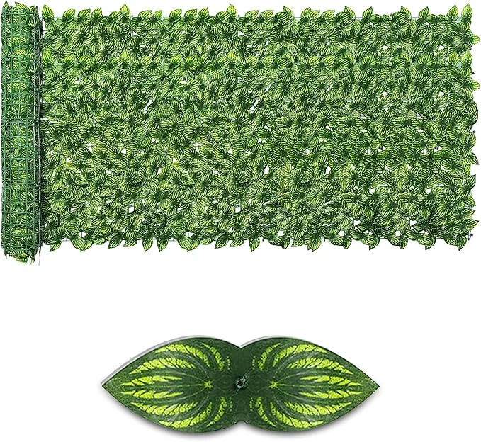 Secure Artificial Ivy Privacy Fence Screen 40 x40 UV-Anti Fake Leaves Plant Vine Privacy Hedges Wall for Indoor Outdoor Garden Backyard Decor Color Watermelon LeavesAbout ThisOverview Elegant
