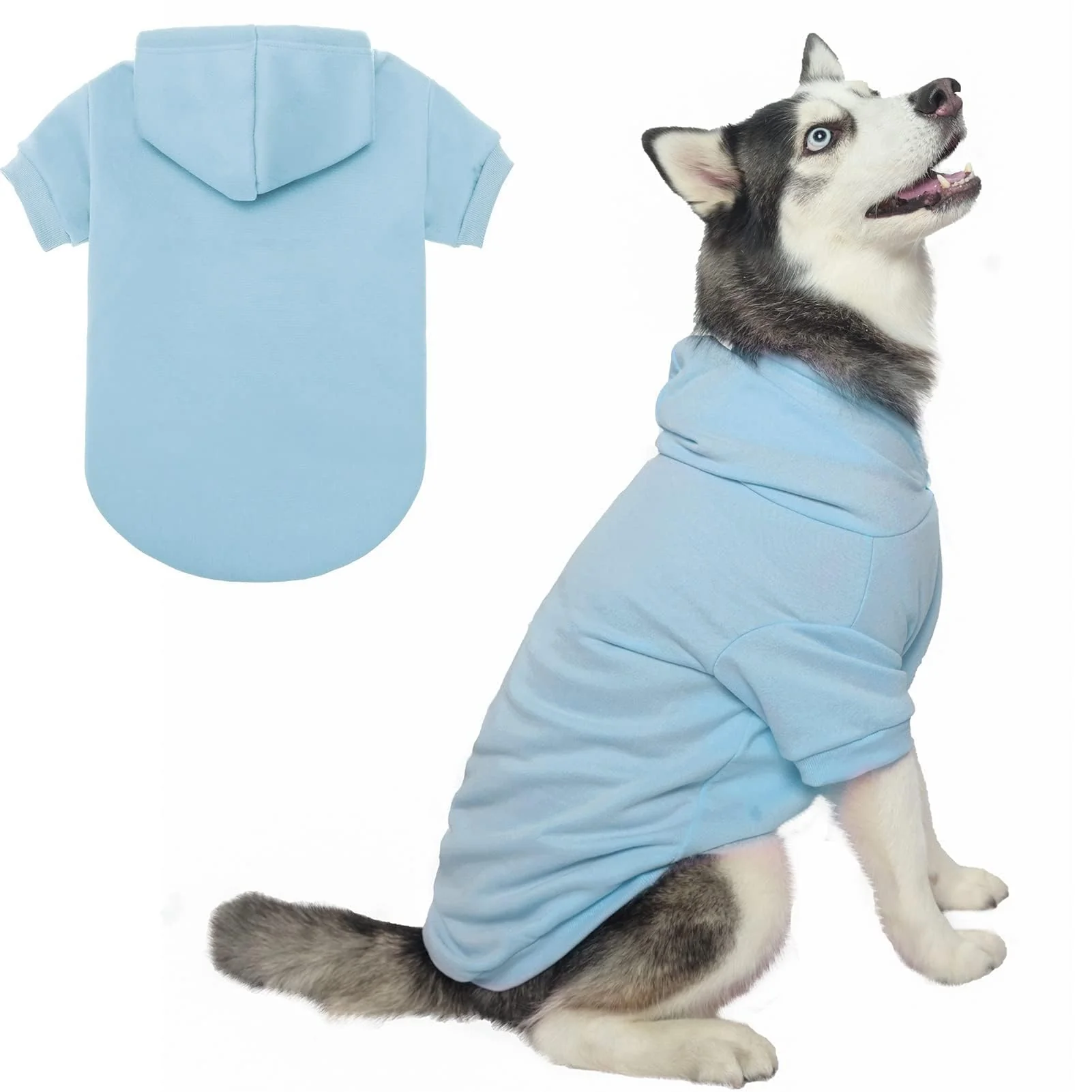 Stylish BINGPET Dog Hoodies – Fleece-Lined Winter Sweaters for Small to Large Dogs Cats Modern