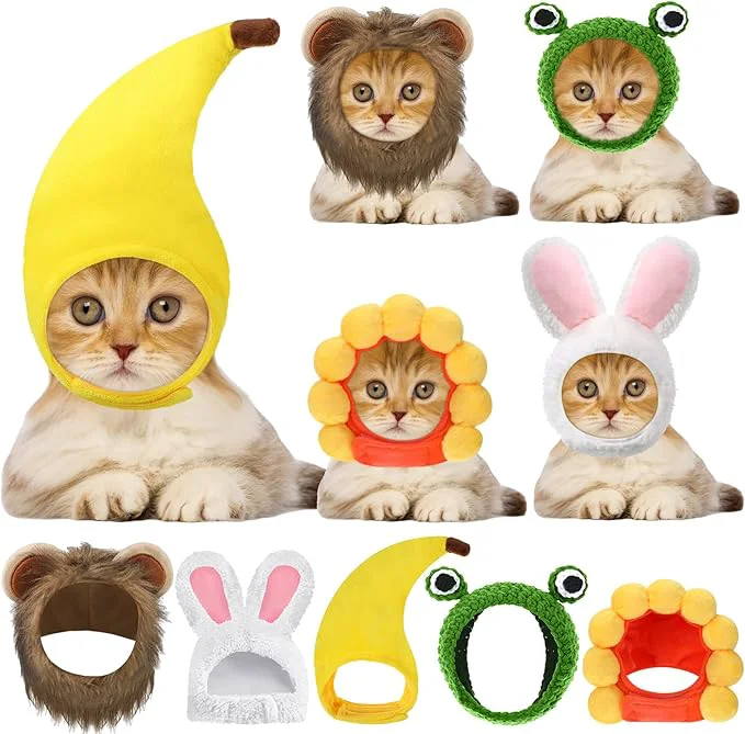 Official Weewooday 5 Pcs Cat Adorable Costume Bunny Hat Environmentally Friendly