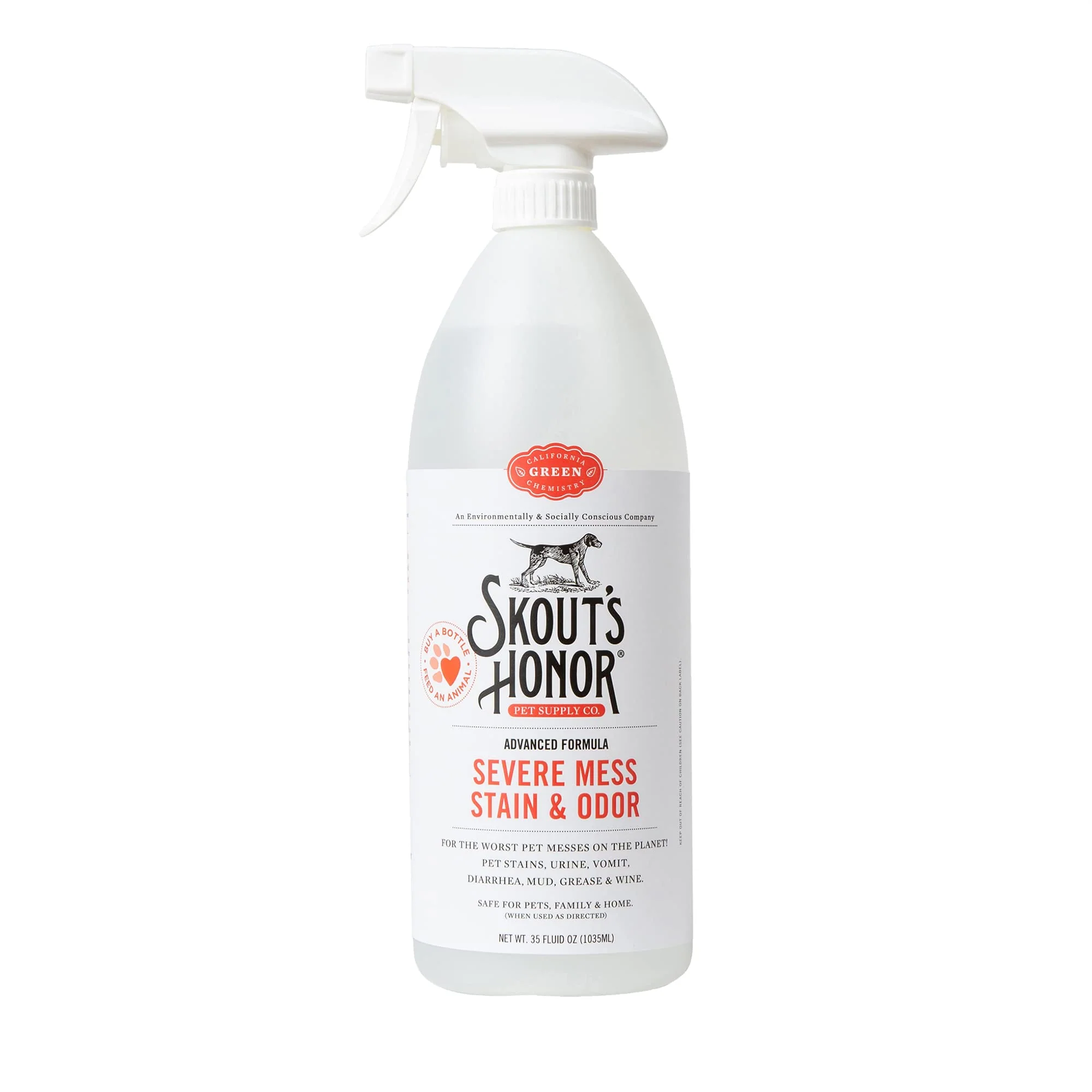 Smart SKOUT’S HONOR Severe Mess Stain Odor Remover — 35oz Eco-Friendly High-Performance