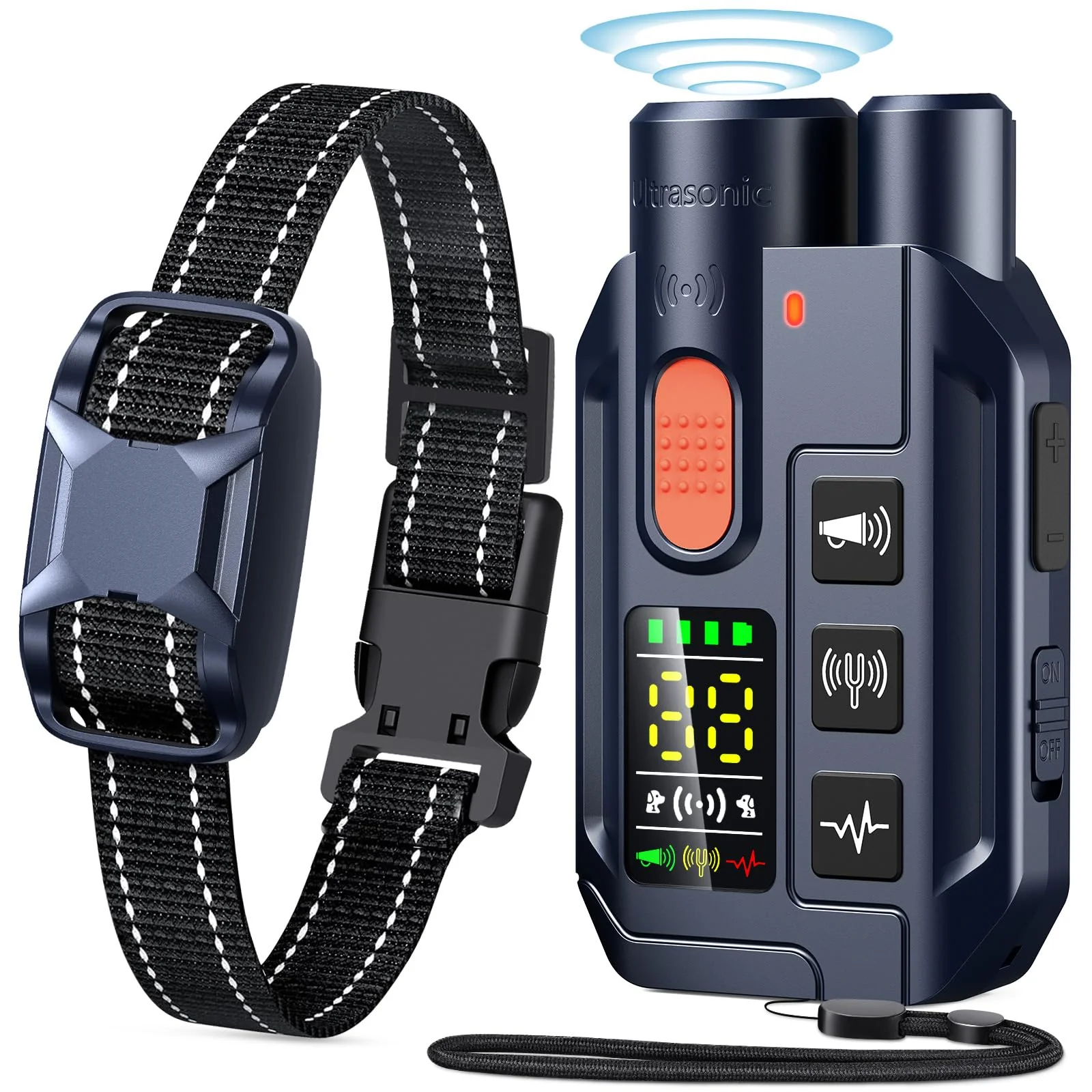 Classic Ketwini 2-in-1 Dog Shock Collar Bark Deterrent — 4200FT Remote Training Ultrasonic IP67 Dependable