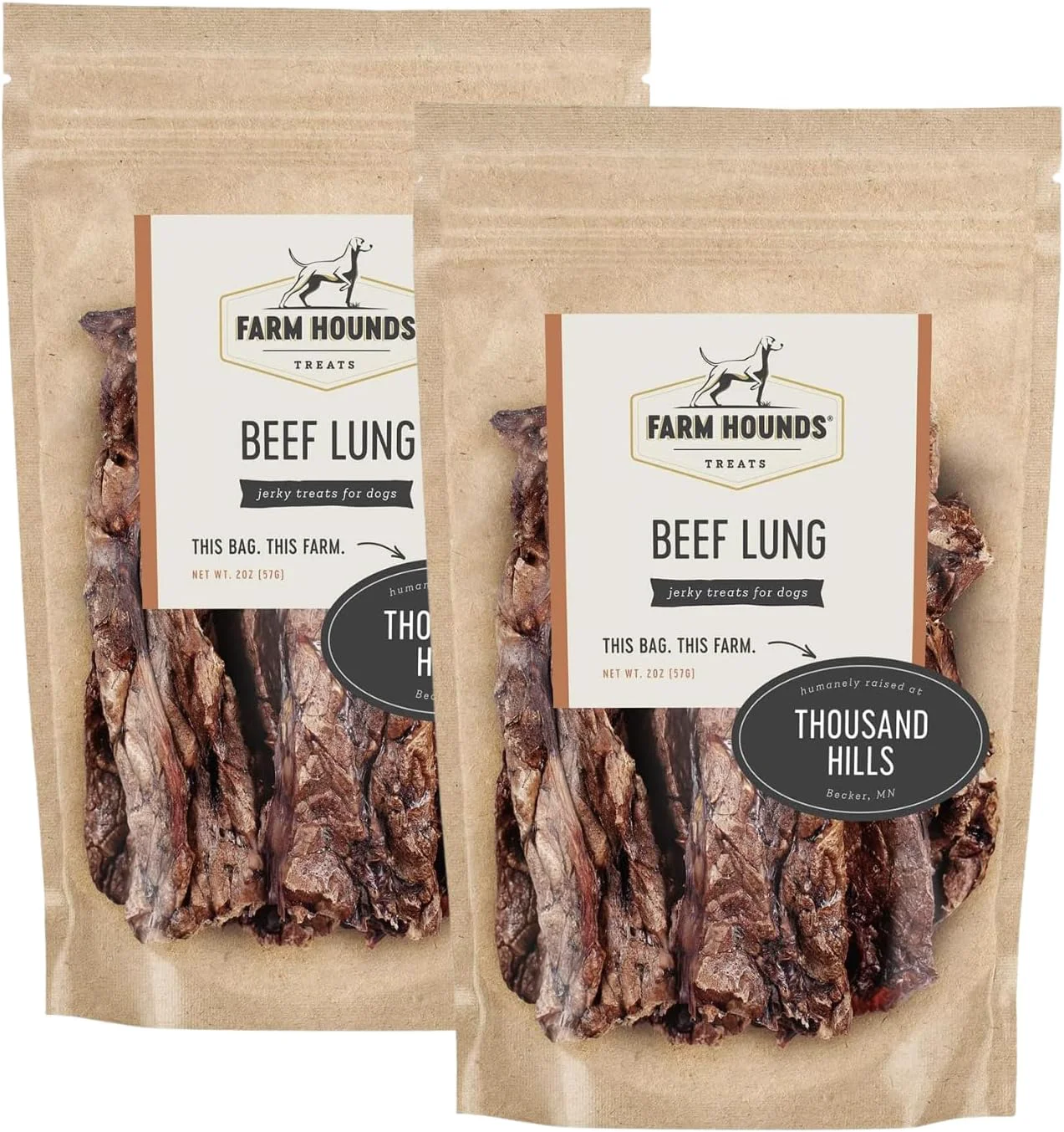 Top-Quality Farm Hounds – Beef Lung – Premium Natural Beef Lung Jerky High-Quality