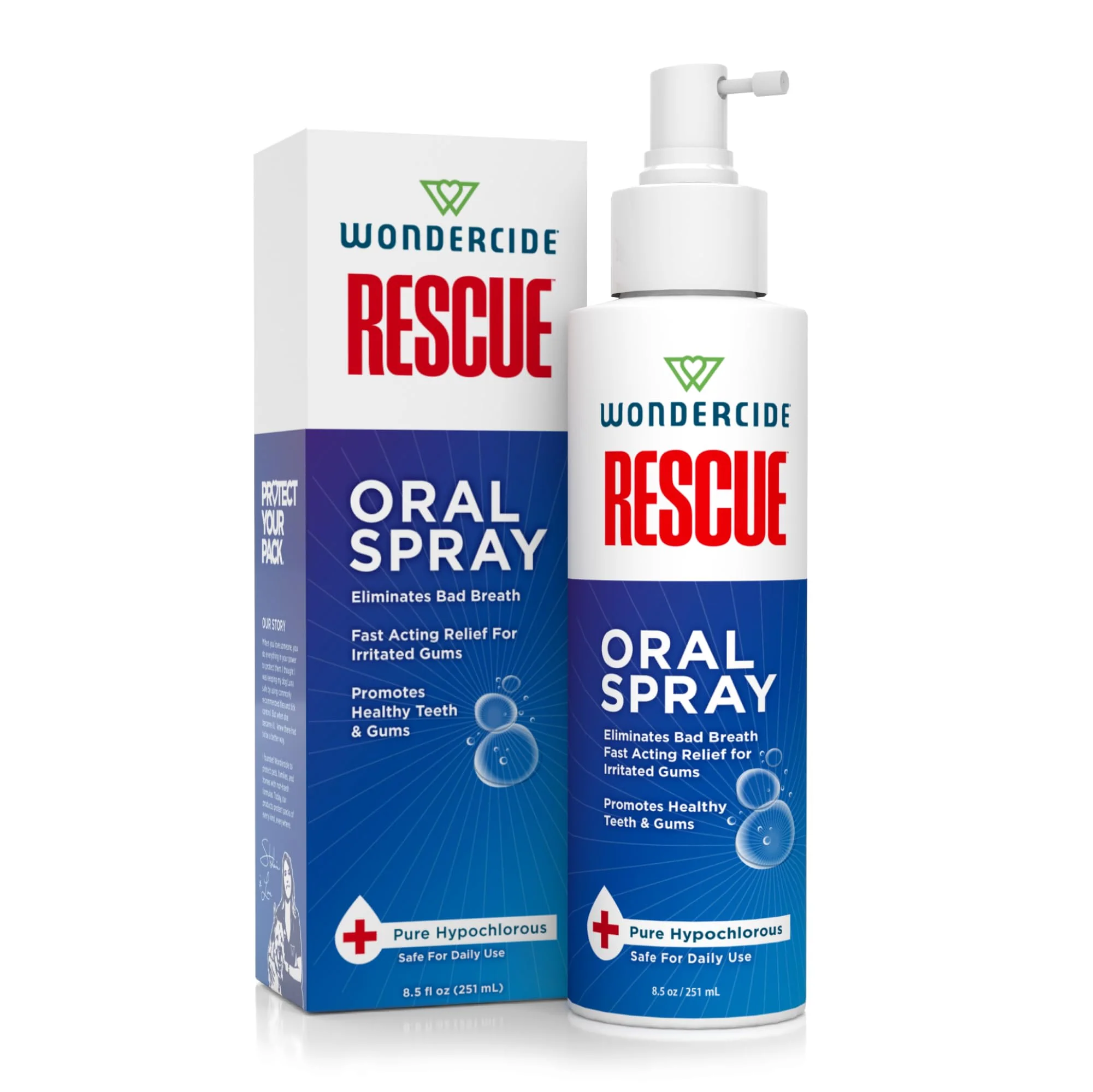 Fine Crafted Wondercide Rescue Oral Spray for Dogs Cats – Fresh Breath Gum Soothing Alcohol- 8.5 oz Next-Generation