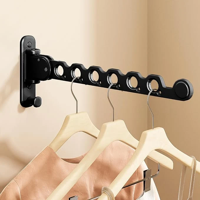 Specialty Wall Mounted Clothes Drying Rack Laundry Clothes Hanger Rack Wall Mounted Foldable Wall Clothes Rack for Laundry Room Space Saving Closet Storage Organizer Clothes Hanger Indoor 1pcs Black About ThisOverview Lightweight