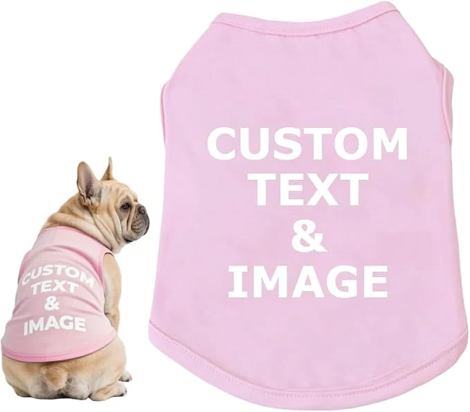 Easy-to-Use Custom Dog Shirt Personalized Pet Apparel Solid