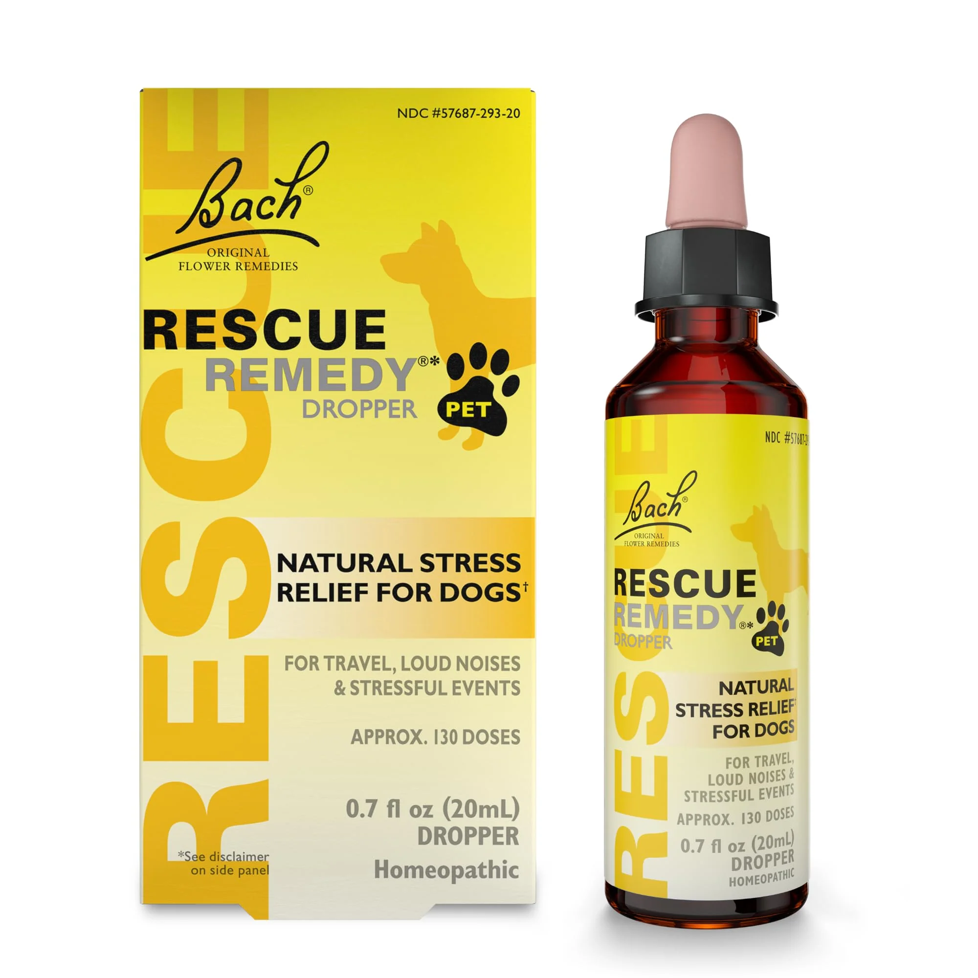 Modern Rescue Remedy Pet Dropper for Dogs — Stress Tension Support with Bach Flower Essences 20 mL Outstanding