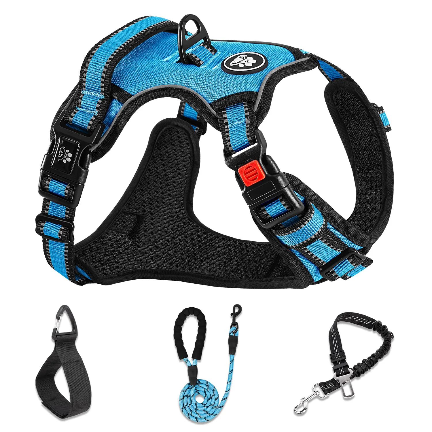 Clean NESTROAD No Pull Dog Harness – Adjustable Oxford Vest with Leash Reflective No-Choke Harness for Small Dogs X-Small Blue Specialty