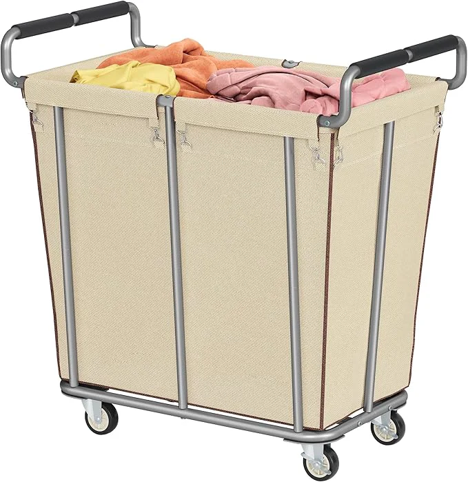 Next-Generation Large Laundry Hamper with Wheels 360L Rolling Big Laundry Basket for Clothes Storage Heavy Duty Extra Large Rolling Laundry Cart with Handle Steel Frame Waterproof Liner 95.1 Gallons KhakiAbout ThisOverview Original Design