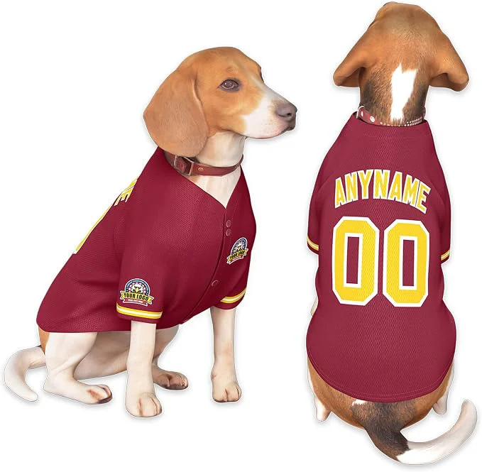 Fine Crafted Custom Dog Baseball Jersey Soft