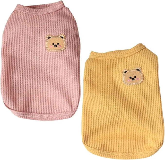 Authentic Cotton Dog Shirt Summer Lightweight Pet T-Shirts Soft Breathable Stretchy Cats