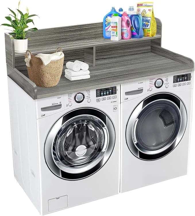 Classic Royxen Laundry Countertop with Storage Universal Fit Washer and Dryer Countertop with Shelf Laundry Room Storage 2-Tier Shelf Eucalyptus About ThisOverview High-Performance