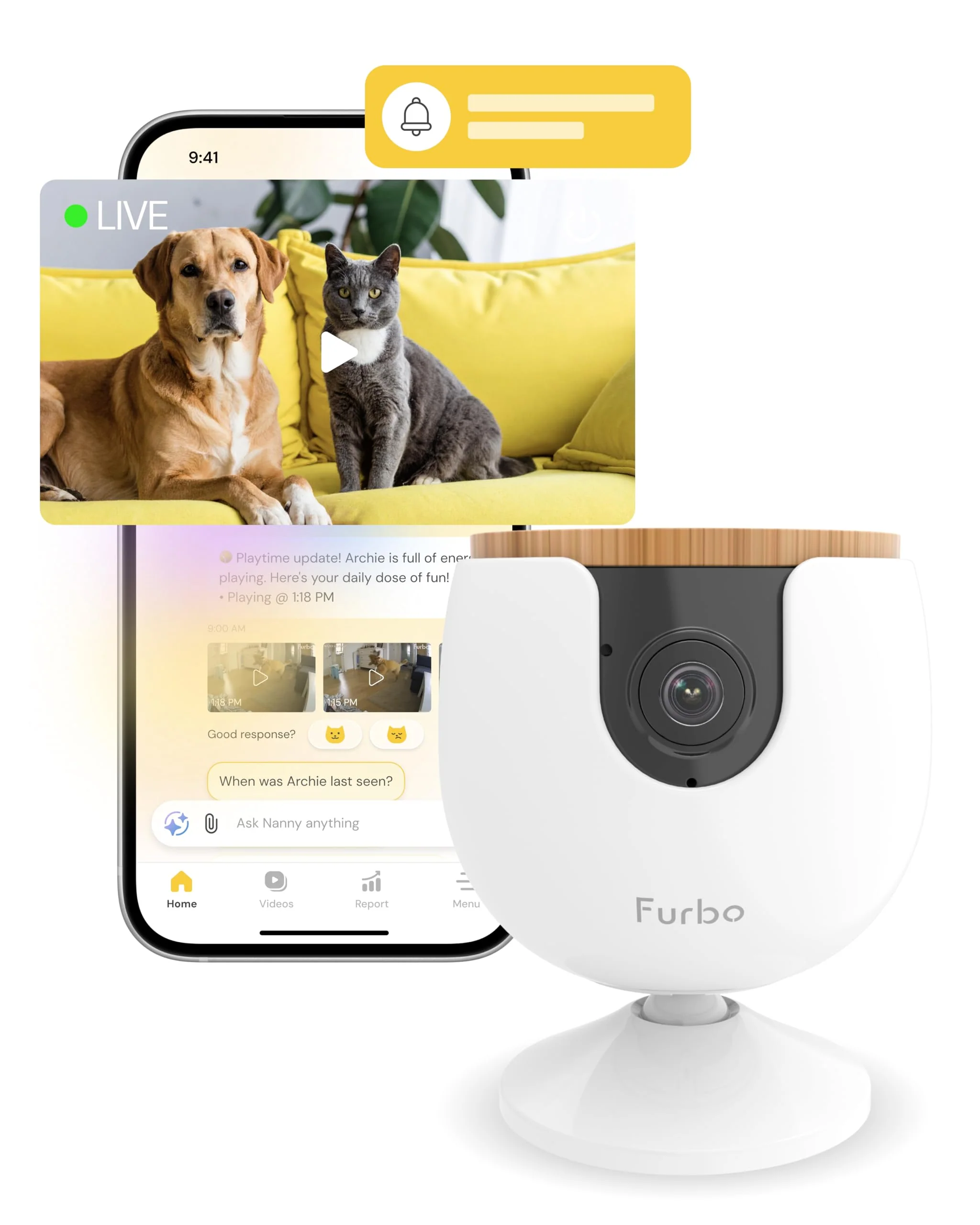 Quality Furbo Mini Pet Camera – 2-Way Audio Safety Alerts Mountable Smart Cam Luxury