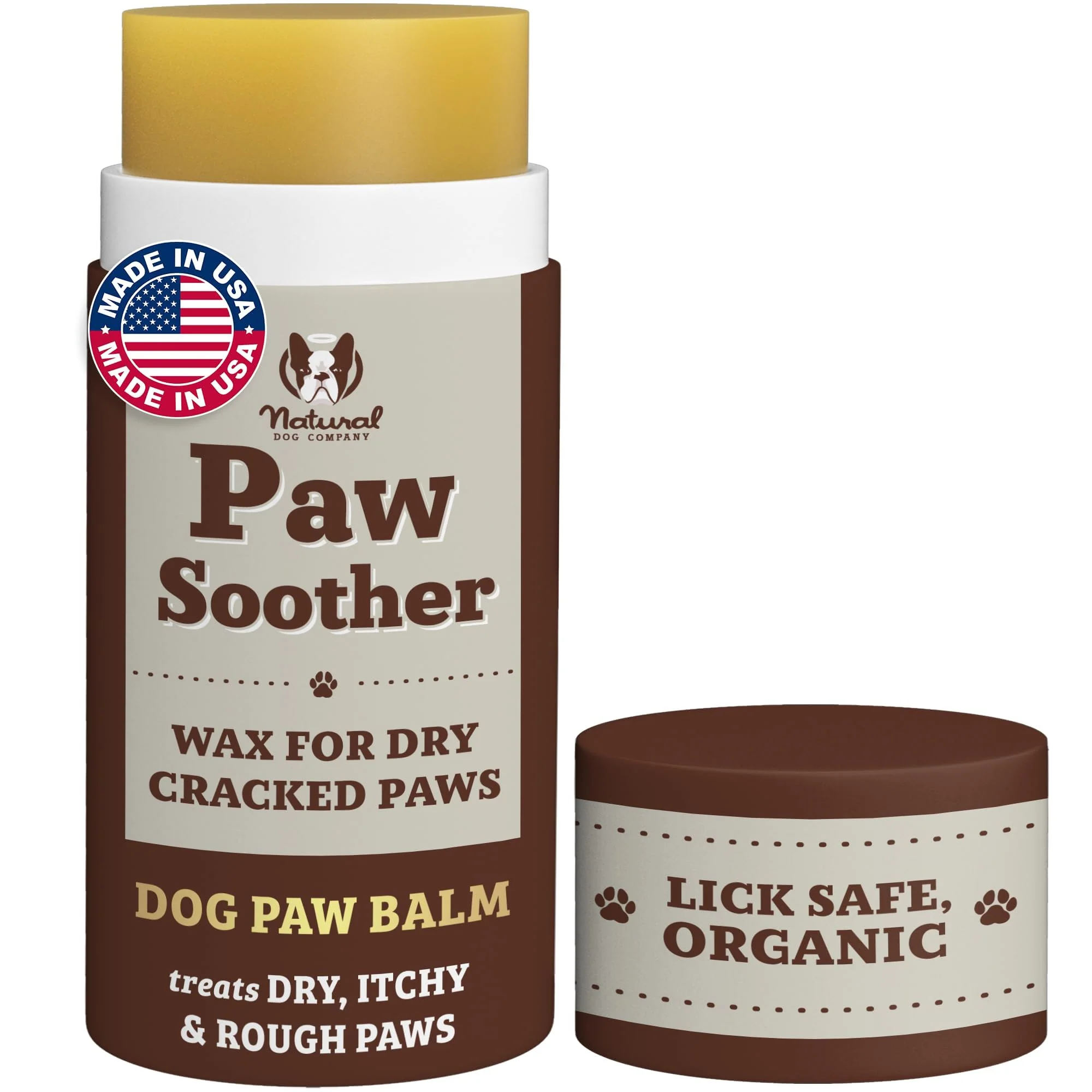 Comfortable Natural Dog Company Paw Soother Balm Wax 2oz Stick – Lick-Safe Weather-Proof Paw Care Consistent