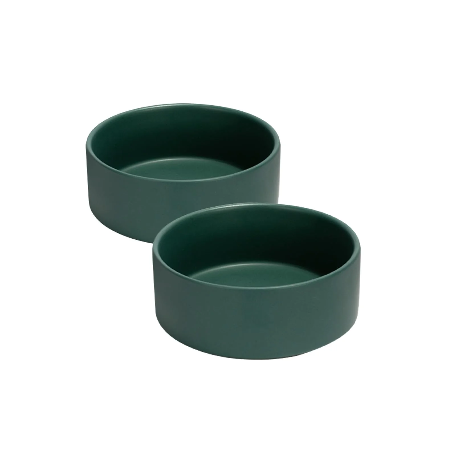 Easy-to-Use SPUNKYJUNKY 13.5oz Ceramic Dog Cat Bowl – 2 Pack Green Stable Dishwasher Safe Unique