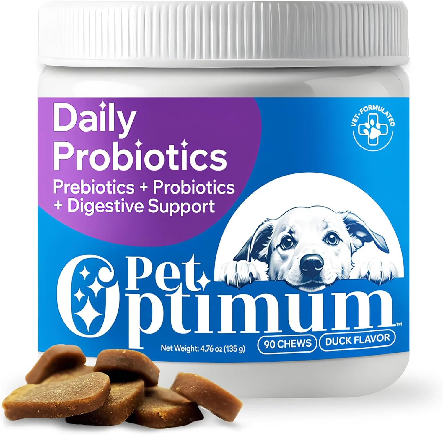 Classic Dog Probiotics for Yeast Itchy Skin and Itchy Ears Allergy Relief Daily Immune Support with Prebiotic Digestive Enzymes Gut Health for Dogs Reduce Diarrhea Constipation Gas Relief – 90ct Smooth