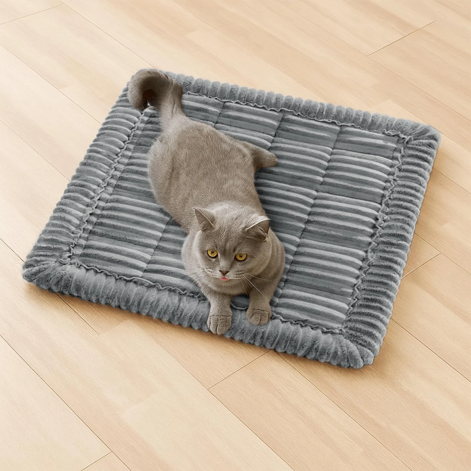 Relaxed FUNNY FUZZY Pet Couch Covers for Sofa — Washable Flannel Protector Blue-Grey 19.7×19.7 Sophisticated