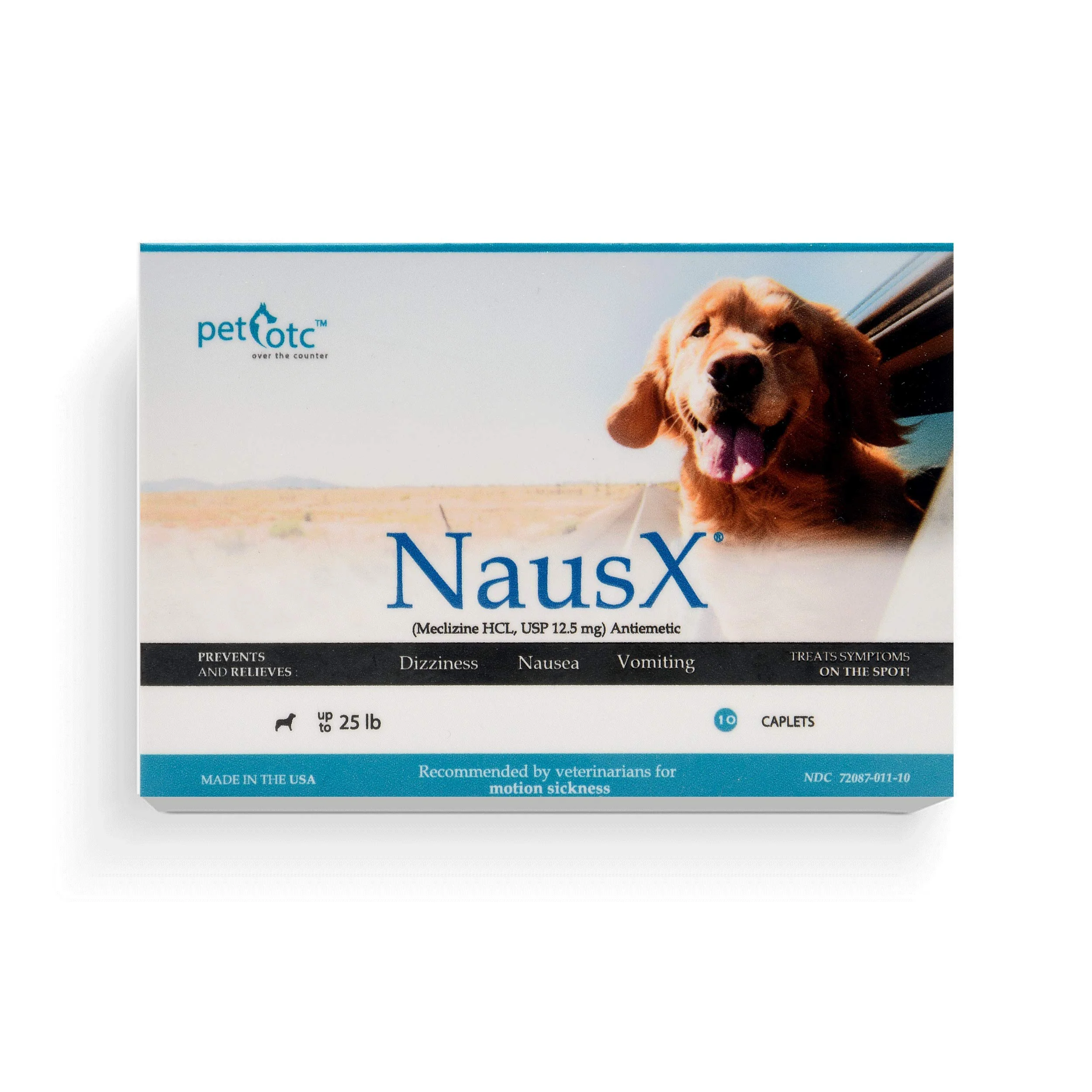 Flexible NausX Anti-Motion Sickness for Small Breed Dogs – 10 Tablets Travel-Friendly Nausea Relief Convenient