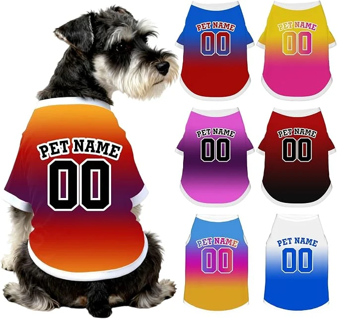 Elegant Custom Dog Shirt Personalized Pet Jersey Shirts Fine