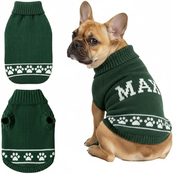 Elegant Customizable Pet Sweater for Dogs Cats Natural