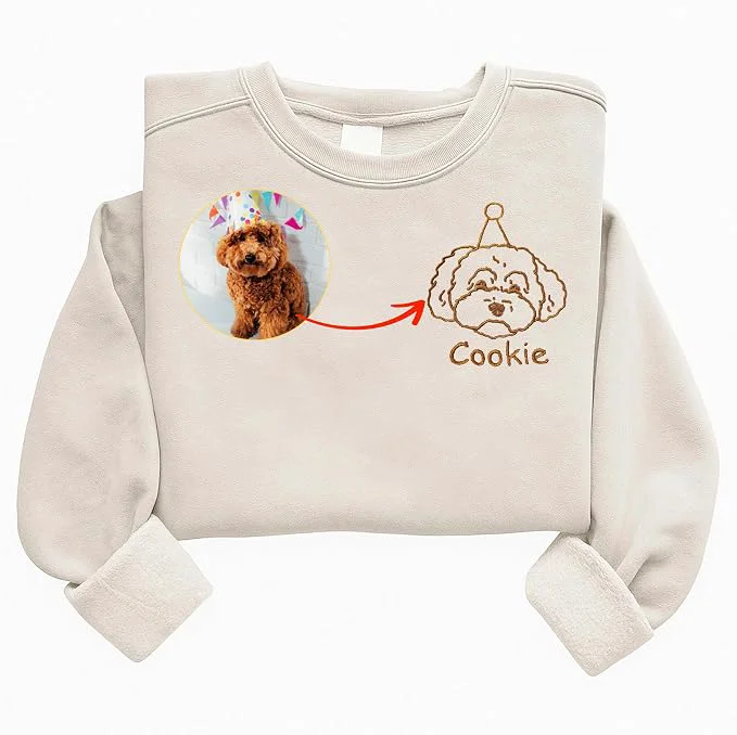 Artisan Custom Pet Sweatshirts with Photo and Name Personalized Dog Sweatshirt Clean