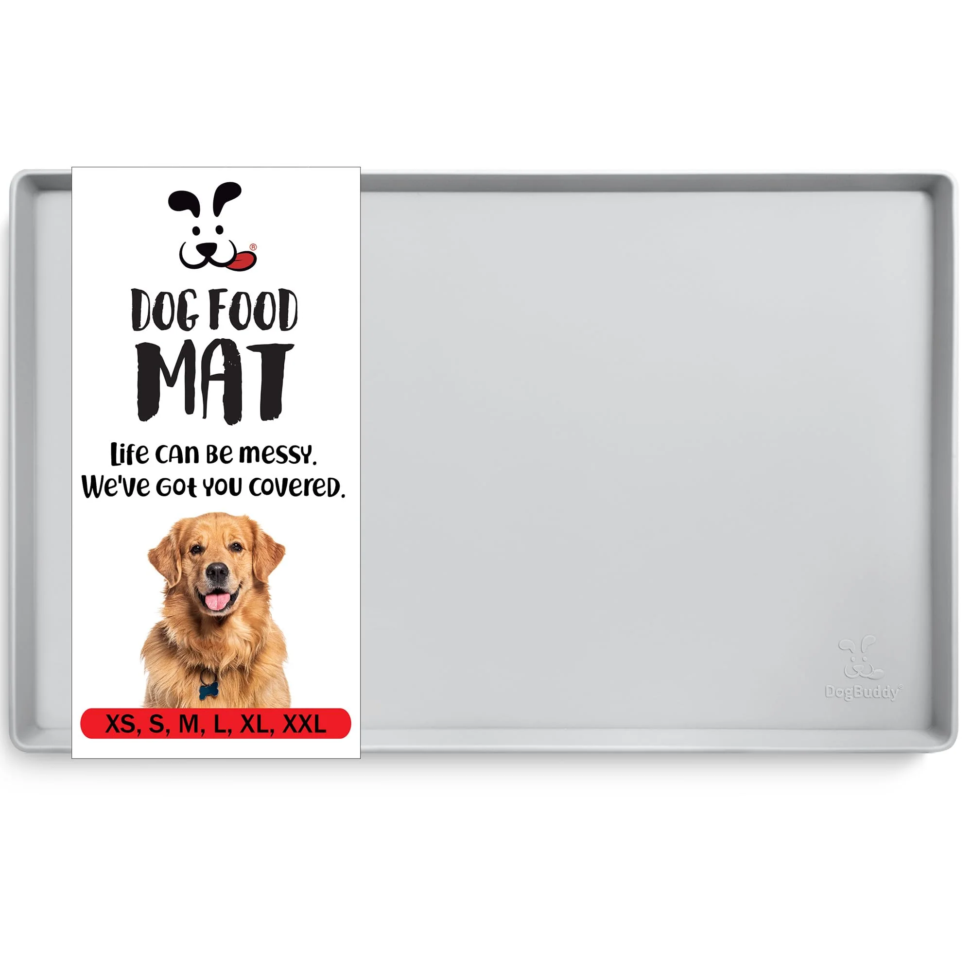 Durable DogBuddy Dog Food Mat – Waterproof Silicone Feeding Mat Mist 21×14 Comfortable