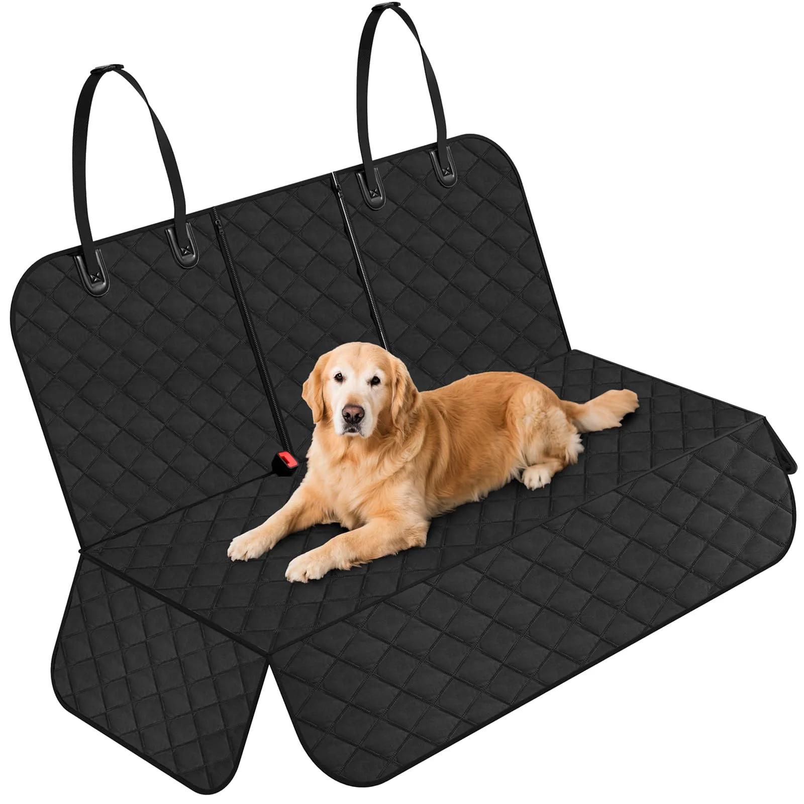 Quality Eamefia Dog Car Seat Cover for Back Seat – Waterproof Non-Slip Universal Fit Powerful