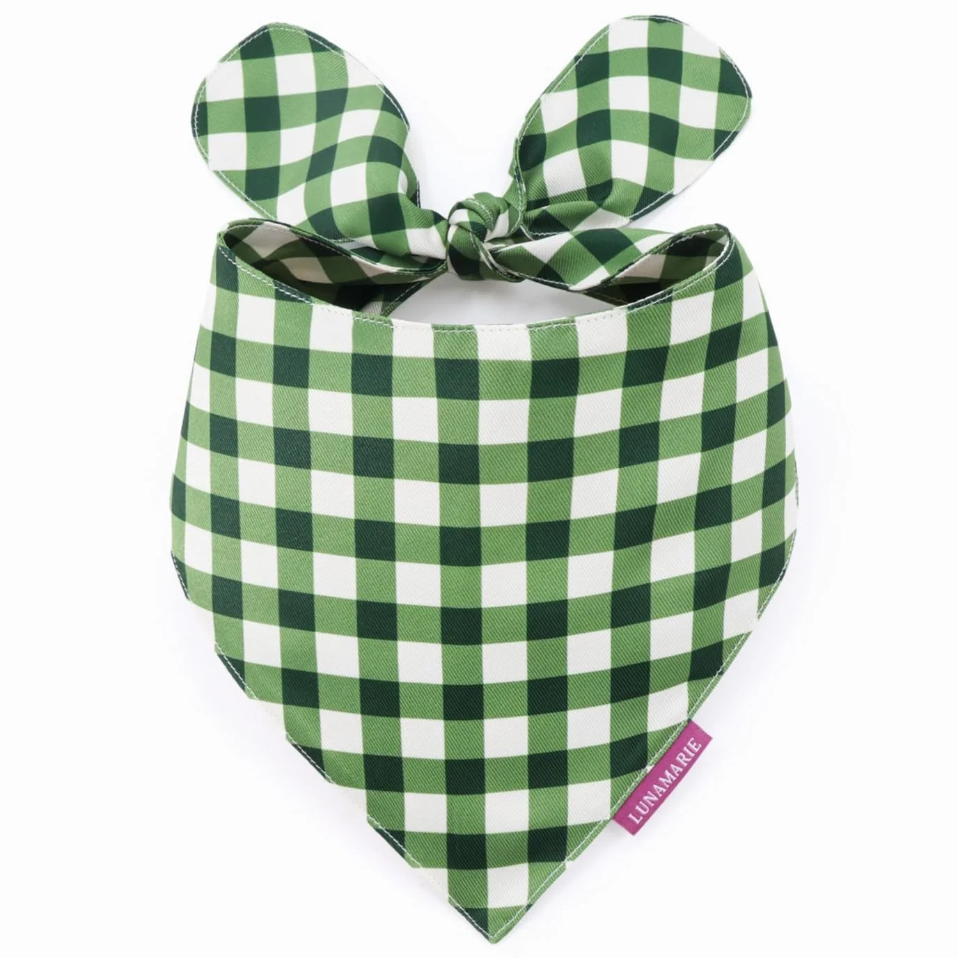 Consistent LunaMarie Luxury Pet Birthday Bandana Olive Small – Handmade Dual-Layer Silk-Poly First-Class
