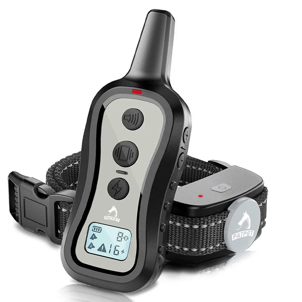 First-Class PATPET Dog Training Collar with Remote — 3 Modes 1000ft Range IP67 Rainproof Minimalist
