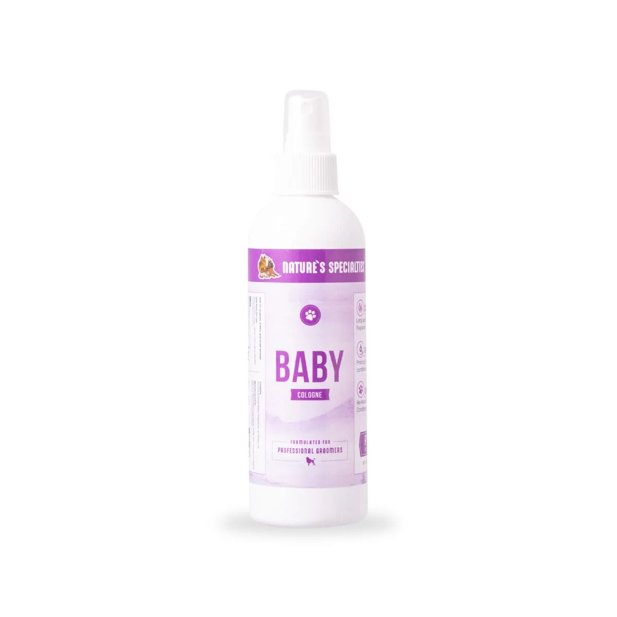 Environmentally Friendly Nature’s Specialties Baby Powder Scent Dog Cologne – Finishing Spray for Pets Made in USA 8 oz Versatile