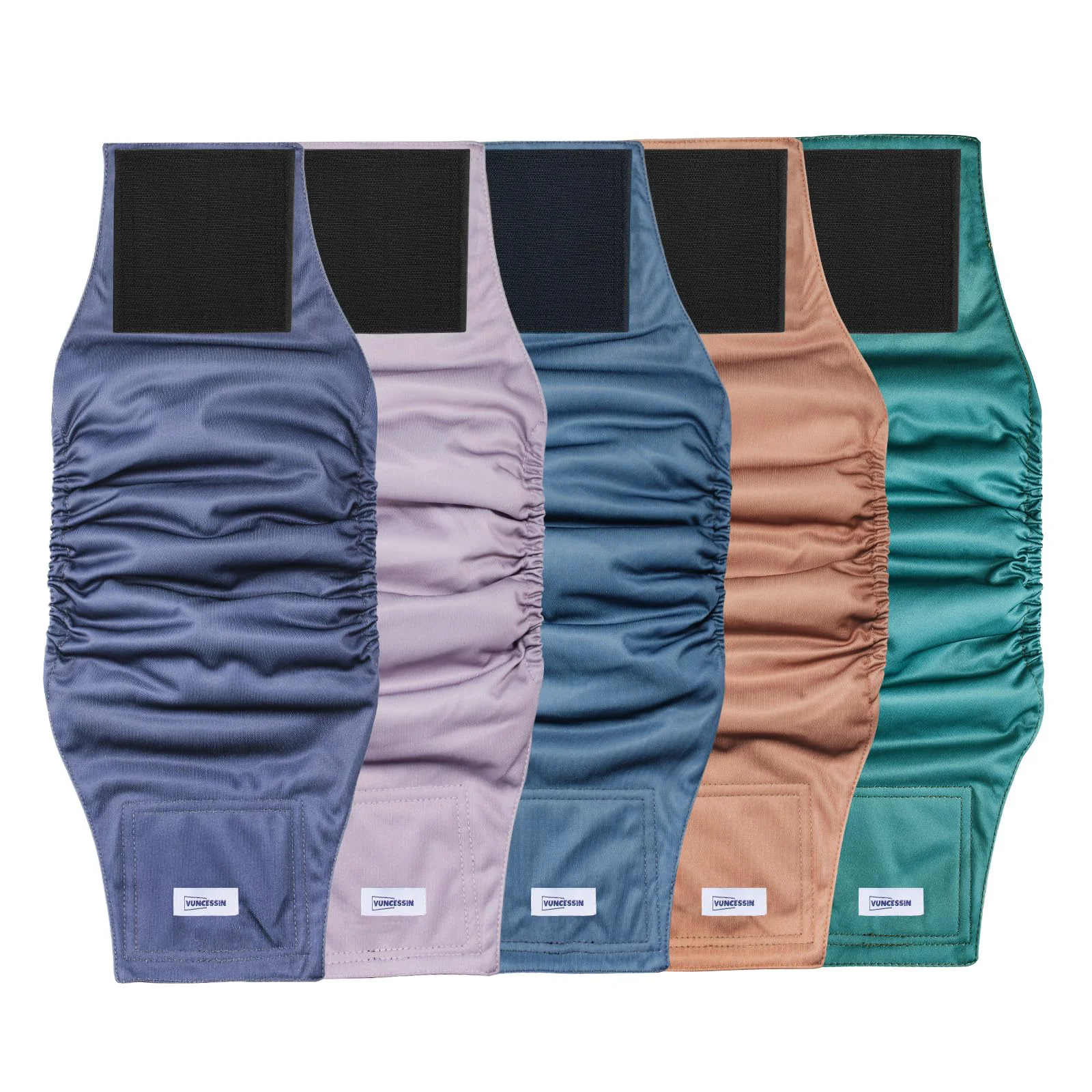 User-Friendly VUNCESSIN Reusable Male Dog Diapers – Large 5-Pack Belly Bands Washable Leak-Proof Highly Absorbent Elegant