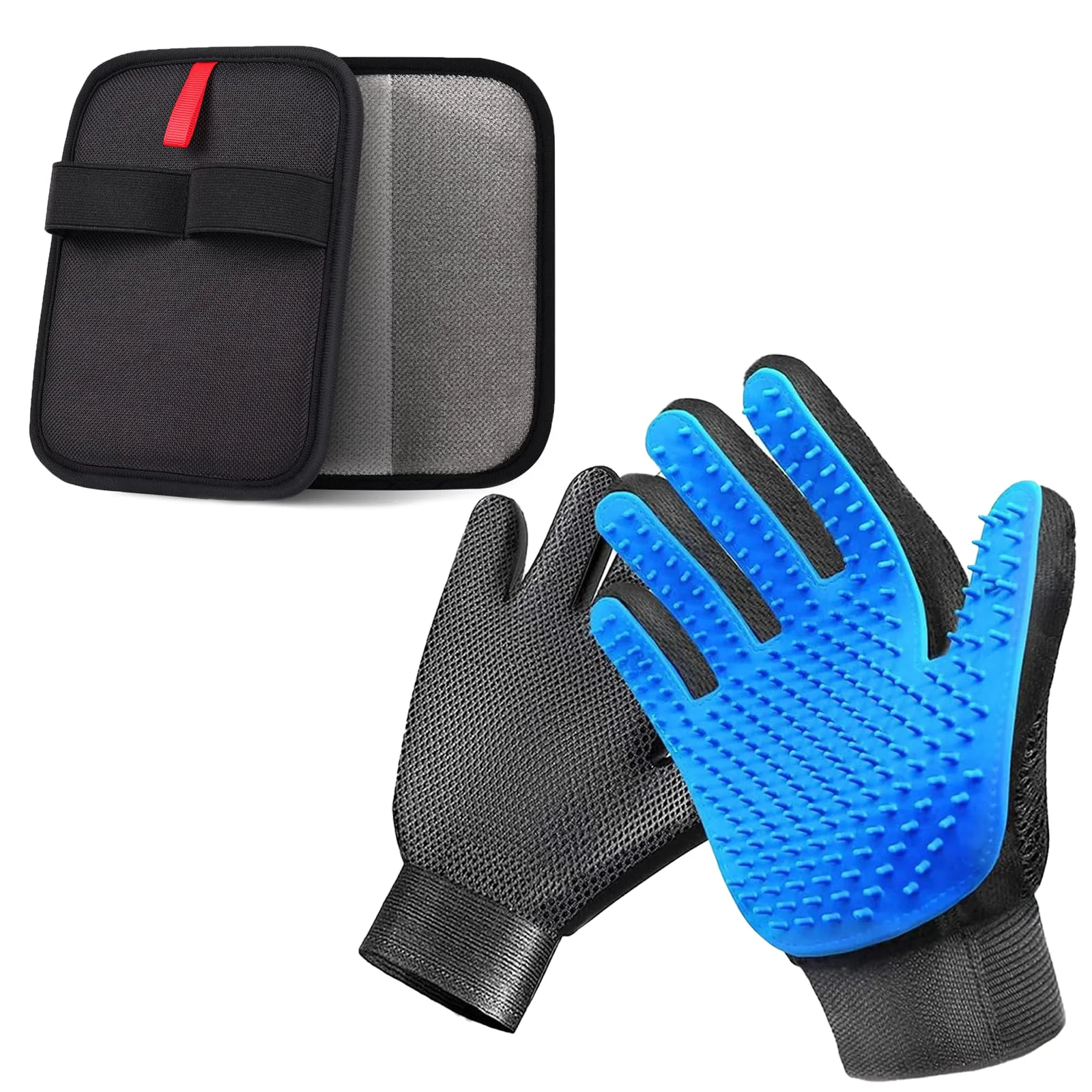 Superior NVNAN 2-in-1 Pet Grooming Glove Fabric Hair Remover Reusable Silicone Massage Bristles World-Class