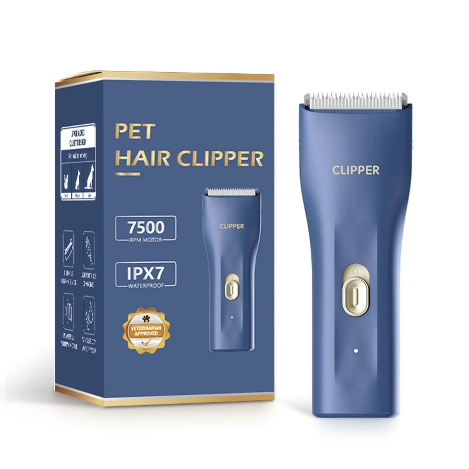 High-Grade Grimgrow Dog and Cat Hair Clipper – Waterproof USB Rechargeable Pet Grooming Tool Easy-to-Use