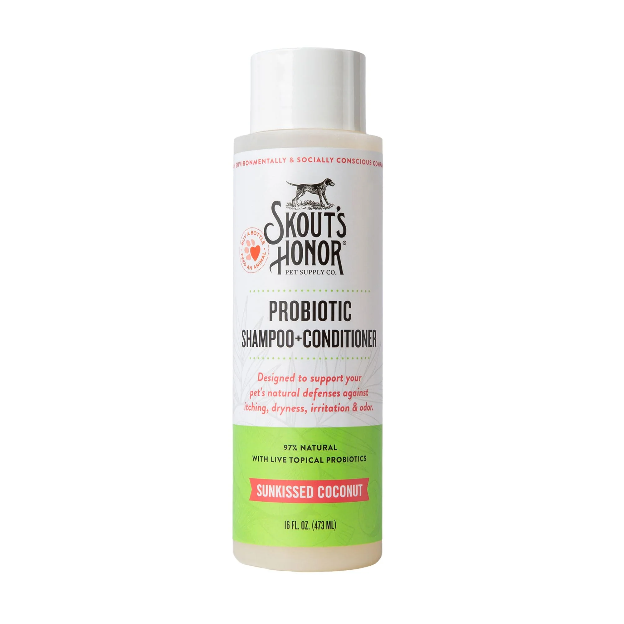 Solid Skout’s Honor Probiotic Dog Shampoo Conditioner – Avocado Oil Omega-3s 97 Natural Consistent