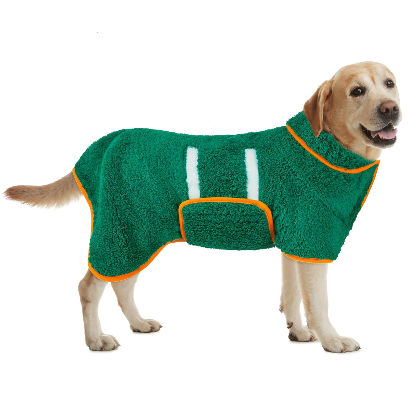 Efficient Bienbee Dog Bathrobe – Quick Dry Ultra-Absorbent After-Bath Robe Dark Green XL Optimized
