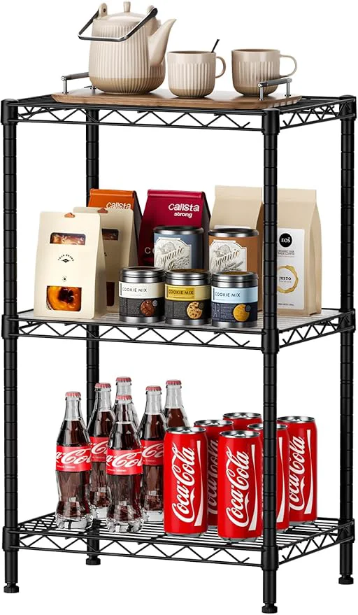 Healthy SINGAYE 3 Small Shelves Storage Shelf Wire Shelving Unit Metal Shelf Adjustable Organizers Storage Shelving with Wheels for Bathroom Laundry Room Kitchen Pantry11.5 D x 17.3 W x 30 H BlackAbout ThisOverview Crafted